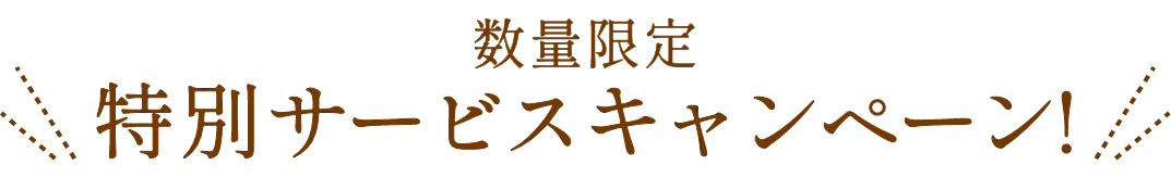 特別サービスキャンペーン!