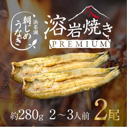 【国産】浜名湖産溶岩焼き白焼き特大2尾（約300g）